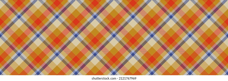 Seamless pattern of scottish tartan plaid. Repeatable background with check fabric texture. Flat vector backdrop of striped textile print.