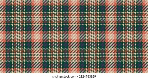 Seamless pattern of scottish tartan plaid. Repeatable background with check fabric texture. Flat vector backdrop of striped textile print.