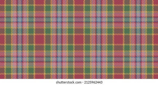 Seamless pattern of scottish tartan plaid. Repeatable background with check fabric texture. Flat vector backdrop of striped textile print.