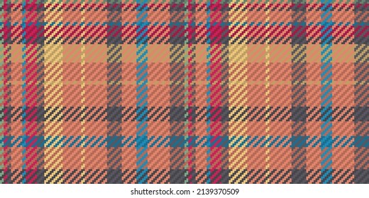 Seamless pattern of scottish tartan plaid. Repeatable background with check fabric texture. Flat vector backdrop of striped textile print.