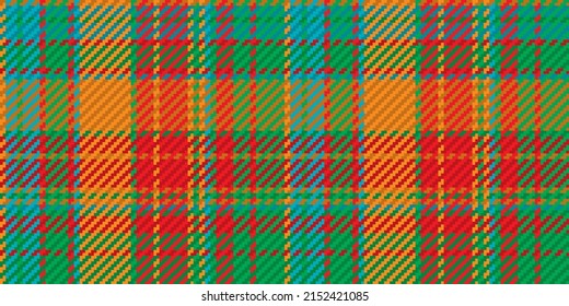 Seamless pattern of scottish tartan plaid. Repeatable background with check fabric texture. Flat vector backdrop of striped textile print.