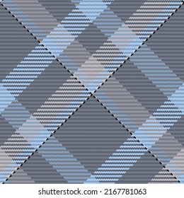 Seamless pattern of scottish tartan plaid. Repeatable background with check fabric texture. Flat vector backdrop of striped textile print.
