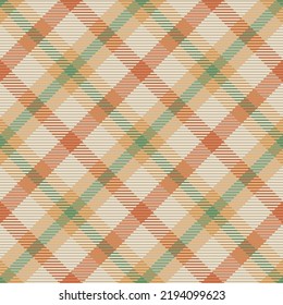 Seamless pattern of scottish tartan plaid. Repeatable background with check fabric texture. Flat vector backdrop of striped textile print.