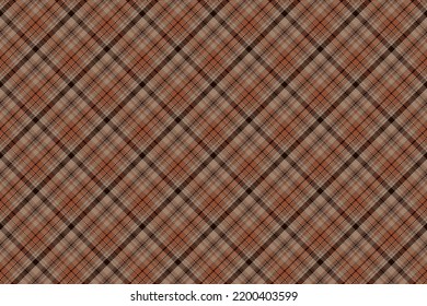 Seamless pattern of scottish tartan plaid. Repeatable background with check fabric texture. Flat vector backdrop of striped textile print.