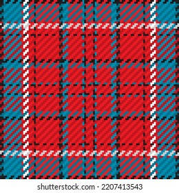 Seamless pattern of scottish tartan plaid. Repeatable background with check fabric texture. Flat vector backdrop of striped textile print.