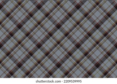 Seamless pattern of scottish tartan plaid. Repeatable background with check fabric texture. Flat vector backdrop of striped textile print.