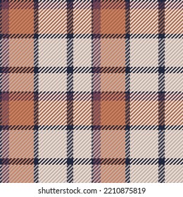 Seamless pattern of scottish tartan plaid. Repeatable background with check fabric texture. Flat vector backdrop of striped textile print.