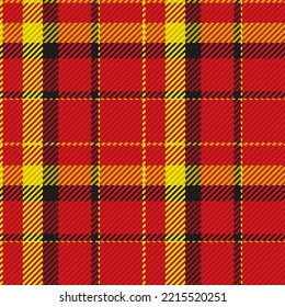 Seamless pattern of scottish tartan plaid. Repeatable background with check fabric texture. Flat vector backdrop of striped textile print.