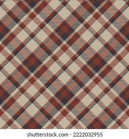 Seamless pattern of scottish tartan plaid. Repeatable background with check fabric texture. Flat vector backdrop of striped textile print.