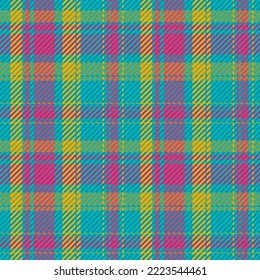 Seamless pattern of scottish tartan plaid. Repeatable background with check fabric texture. Flat vector backdrop of striped textile print.