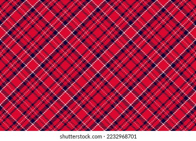 Seamless pattern of scottish tartan plaid. Repeatable background with check fabric texture. Flat vector backdrop of striped textile print.