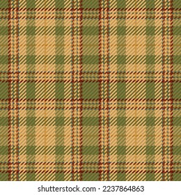 Seamless pattern of scottish tartan plaid. Repeatable background with check fabric texture. Flat vector backdrop of striped textile print.