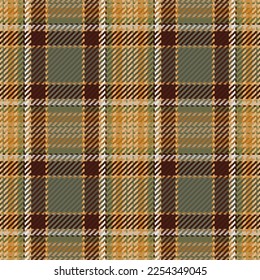 Seamless pattern of scottish tartan plaid. Repeatable background with check fabric texture. Flat vector backdrop of striped textile print.