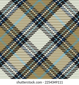 Seamless pattern of scottish tartan plaid. Repeatable background with check fabric texture. Flat vector backdrop of striped textile print.