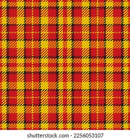 Seamless pattern of scottish tartan plaid. Repeatable background with check fabric texture. Flat vector backdrop of striped textile print.