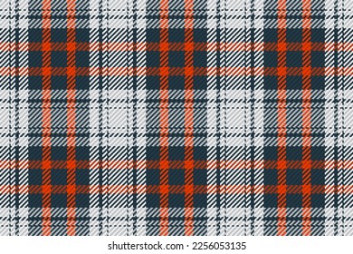 Seamless pattern of scottish tartan plaid. Repeatable background with check fabric texture. Flat vector backdrop of striped textile print.