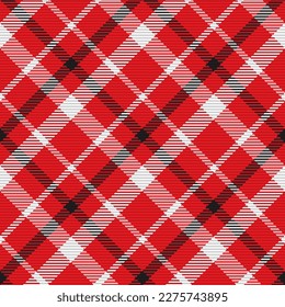 Nahtloses Muster von schottischem Tartan Plaid. Wiederholbarer Hintergrund mit Textur des Textes. Flacher Vektorhintergrund des gestreiften Stoffdrucks.