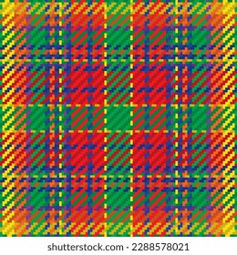 Seamless pattern of scottish tartan plaid. Repeatable background with check fabric texture. Flat vector backdrop of striped textile print.