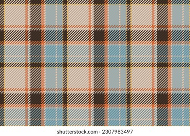 Seamless pattern of scottish tartan plaid. Repeatable background with check fabric texture. Flat vector backdrop of striped textile print.