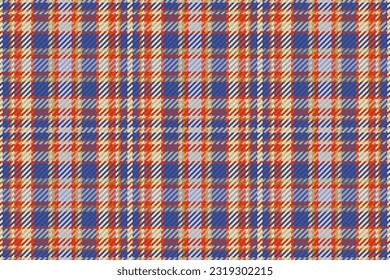 Seamless pattern of scottish tartan plaid. Repeatable background with check fabric texture. Flat vector backdrop of striped textile print.