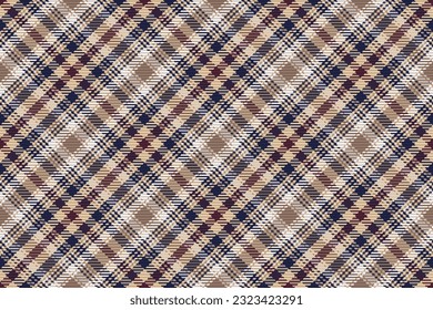 Seamless pattern of scottish tartan plaid. Repeatable background with check fabric texture. Flat vector backdrop of striped textile print.