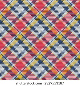Nahtloses Muster von schottischem Tartan Plaid. Wiederholbarer Hintergrund mit Textur des Textes. Flacher Vektorhintergrund des gestreiften Stoffdrucks.