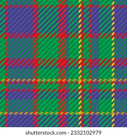 Seamless pattern of scottish tartan plaid. Repeatable background with check fabric texture. Flat vector backdrop of striped textile print.