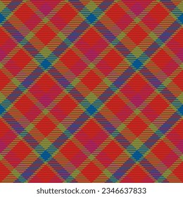 Seamless pattern of scottish tartan plaid. Repeatable background with check fabric texture. Flat vector backdrop of striped textile print.