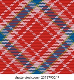 Seamless pattern of scottish tartan plaid. Repeatable background with check fabric texture. Flat vector backdrop of striped textile print.