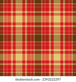 Seamless pattern of scottish tartan plaid. Repeatable background with check fabric texture. Flat vector backdrop of striped textile print.