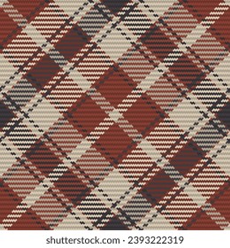Seamless pattern of scottish tartan plaid. Repeatable background with check fabric texture. Flat vector backdrop of striped textile print.