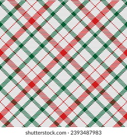 Seamless pattern of scottish tartan plaid. Repeatable background with check fabric texture. Flat vector backdrop of striped textile print.