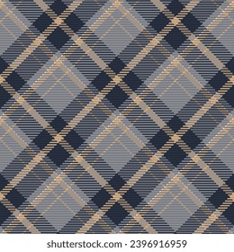 Seamless pattern of scottish tartan plaid. Repeatable background with check fabric texture. Flat vector backdrop of striped textile print.