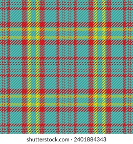 Seamless pattern of scottish tartan plaid. Repeatable background with check fabric texture. Flat vector backdrop of striped textile print.