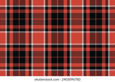 Nahtloses Muster von schottischem Tartan Plaid. Wiederholbarer Hintergrund mit Textur des Textes. Flacher Vektorhintergrund des gestreiften Stoffdrucks.