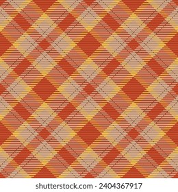 Seamless pattern of scottish tartan plaid. Repeatable background with check fabric texture. Flat vector backdrop of striped textile print.