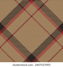 Seamless pattern of scottish tartan plaid. Repeatable background with check fabric texture. Flat vector backdrop of striped textile print.