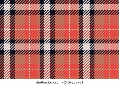 Seamless pattern of scottish tartan plaid. Repeatable background with check fabric texture. Flat vector backdrop of striped textile print.