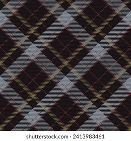 Seamless pattern of scottish tartan plaid. Repeatable background with check fabric texture. Flat vector backdrop of striped textile print.