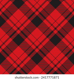 Seamless pattern of scottish tartan plaid. Repeatable background with check fabric texture. Flat vector backdrop of striped textile print.