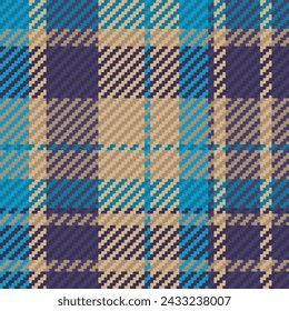Seamless pattern of scottish tartan plaid. Repeatable background with check fabric texture. Flat vector backdrop of striped textile print.