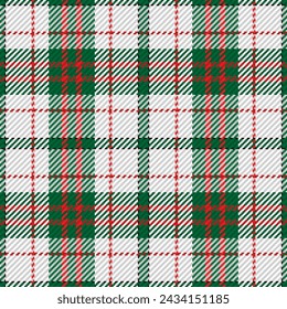Seamless pattern of scottish tartan plaid. Repeatable background with check fabric texture. Flat vector backdrop of striped textile print.