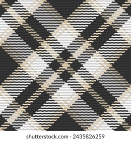 Nahtloses Muster aus schottischem Tartan plaid. Wiederholbarer Hintergrund mit Schecktextur. Flache Vektorkulisse aus gestreiftem Textildruck.