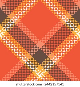 Seamless pattern of Scottish tartan plaid. Repeatable background with check fabric texture. Flat vector backdrop of striped textile print.