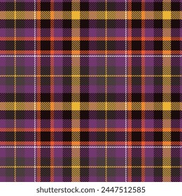 Seamless pattern of Scottish tartan plaid. Repeatable background with check fabric texture. Flat vector backdrop of striped textile print.