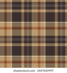 Seamless pattern of Scottish tartan plaid. Repeatable background with check fabric texture. Flat vector backdrop of striped textile print.