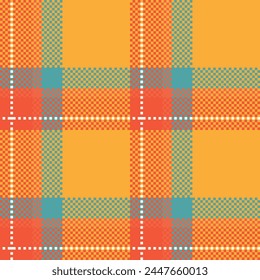 Seamless pattern of Scottish tartan plaid. Repeatable background with check fabric texture. Flat vector backdrop of striped textile print.