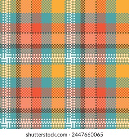Patrón sin costuras de escocés tartán a cuadros. Fondo repetible con textura de tela a cuadros. Fondo de Vector plano de estampado textil a rayas.