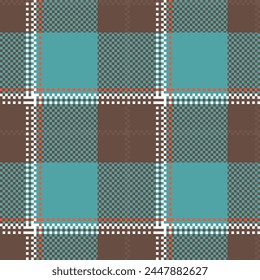 Seamless pattern of Scottish tartan plaid. Repeatable background with check fabric texture. Flat vector backdrop of striped textile print.