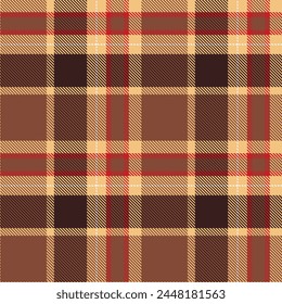 Seamless pattern of Scottish tartan plaid. Repeatable background with check fabric texture. Flat vector backdrop of striped textile print.